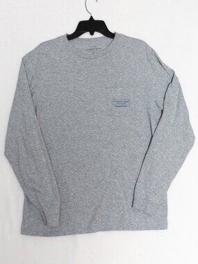 Vineyard Vines Mens Grey Long Sleeve T-Shirt Martha's Vineyard Vineyard Haven M